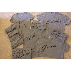 Set of 11 WEDDING PARTY SHIRTS Bridesmaid Bride